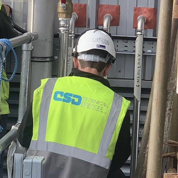 CSD employee on site