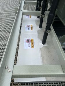 Conduit going through floor