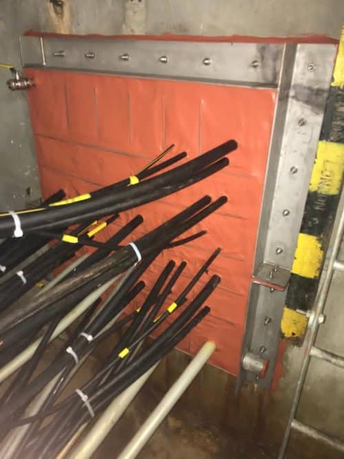 Pipes going through seal