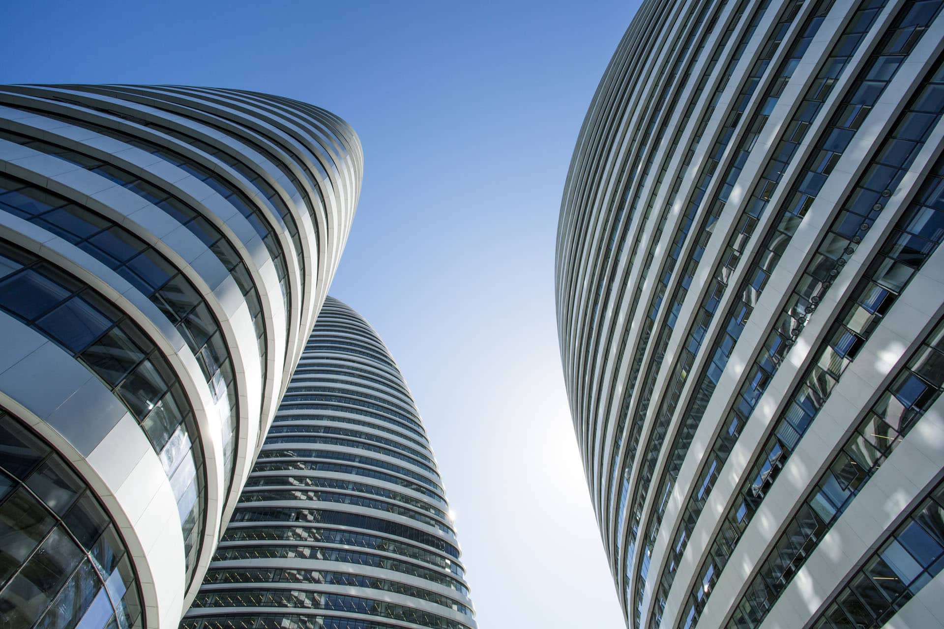 Looking up at the Wangling Soho building